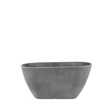 Balcony planter Nova concrete grey D36x16 H17