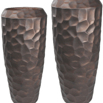 Vase set of 2 Cascara bronze D55 H125