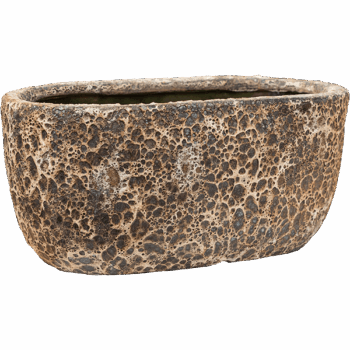 Baq Lava Oval Relic Rust Metal (glazed inside)