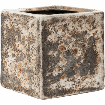 Baq Lava Cube Relic Rust Metal (glazed inside)