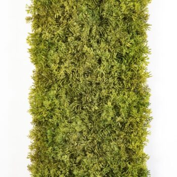Fire retardant moss carpet 25 x 50 cm mixed green