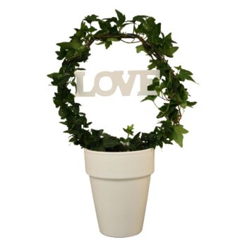 Hedera boog+love in keramiek