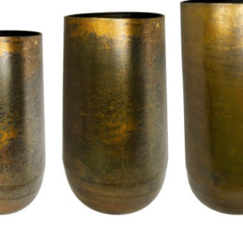 Vase set of 3 Elisa vintage green D41 H68