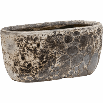 Baq Lava Oval Relic Black (glazed inside)