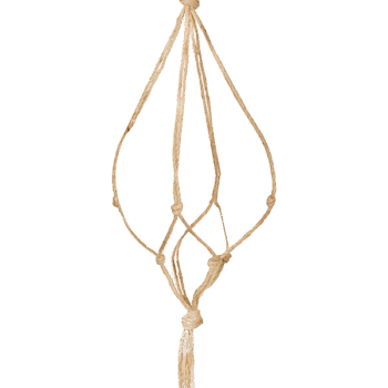 Flowerpot hanger Macrame jute D6 H160
