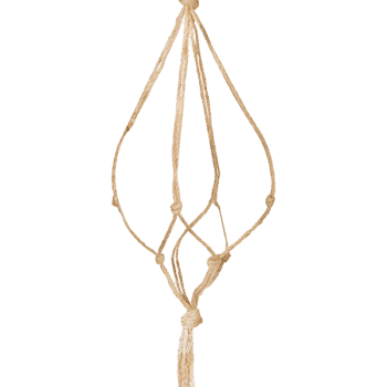 Flowerpot hanger Macrame jute D6 H200