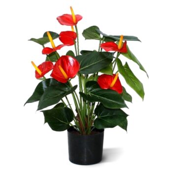 Anthurium deluxe kunstplant  - rood