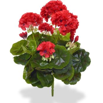 Geranium kunstplant  - rood