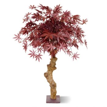 Acer Bonsai kunstboom op stam  - burgundy
