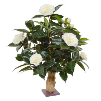 Camelia kunstplant op voet  - creme