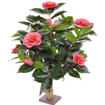 Camelia kunstplant op voet  - roze