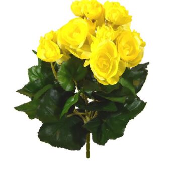 Begonia kunstplant  - geel
