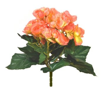 Begonia kunstplant  - zalm
