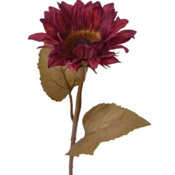 Zonnebloem kunsttak M  burgundy