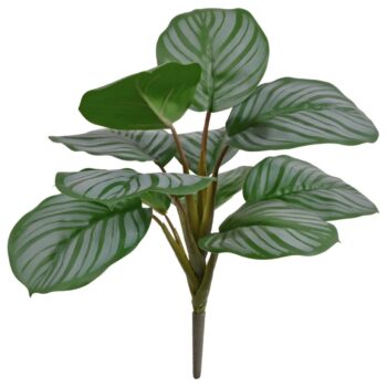 Calathea Orbifolia kunstplant  - groen/grijs