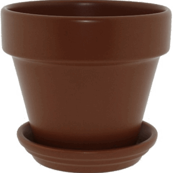 Urbann Pot & Saucer Matt Terra