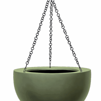 Baq Gradient Hanging Bowl Matt Forest Green