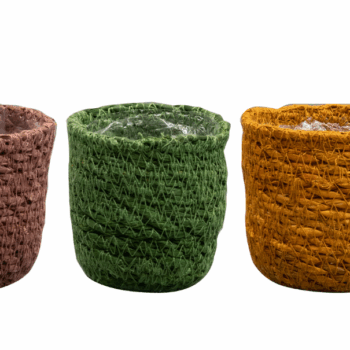 Basket pot Stef colour D42x31 H31 3 assorted