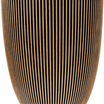 Vaas elegant laag Groove NL 46x58 zwart goud