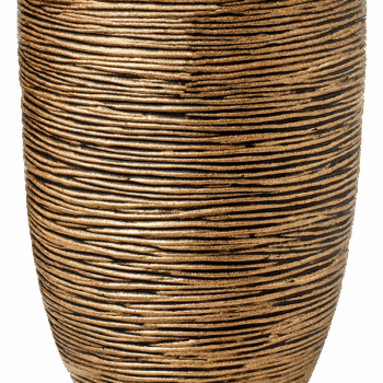 Vaas elegant laag Rib NL 34x46 zwart goud