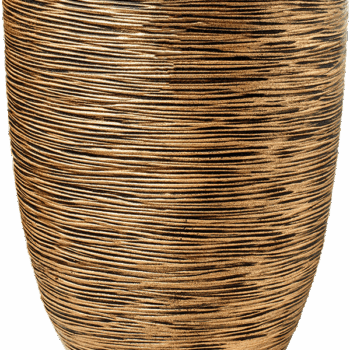 Vaas elegant laag Rib NL 46x58 zwart goud