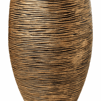 Vaas elegant deluxe Rib NL 40x60 zwart goud