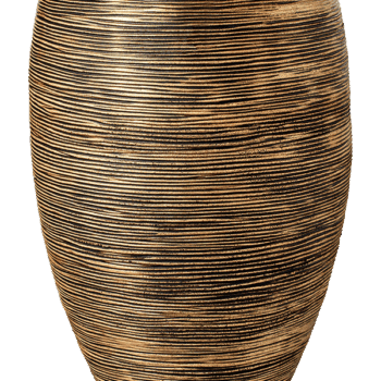 Vaas elegant deluxe Rib NL 56x85 zwart goud