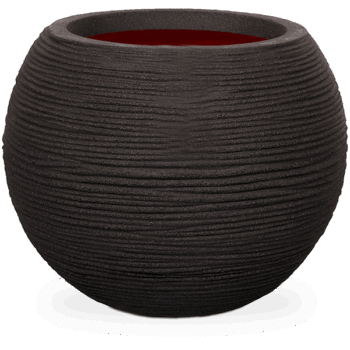 Vaas bol Rib NL 40x32 zwart