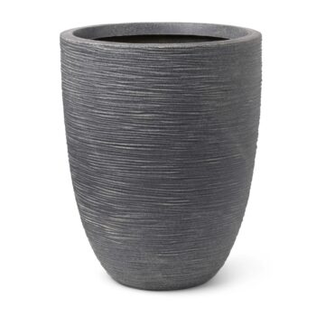 Vase elegant low Waste Rib NL 34x46 terrazzo grey