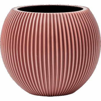 Vaas bol Groove 22x18 roze