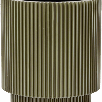 Vaas cilinder Groove 11x12 groen