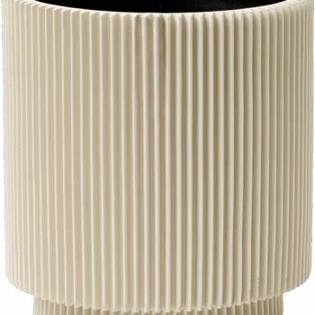 Vaas cilinder Groove 11x12 beige