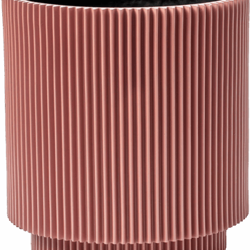 Vaas cilinder Groove 11x12 roze