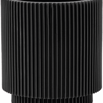 Vaas cilinder Groove 11x12 zwart