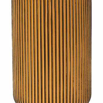 Vaas hoog Groove 17x27 zwart goud