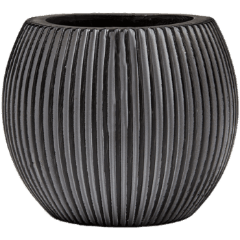 Vaas bol Groove 22x18 antraciet