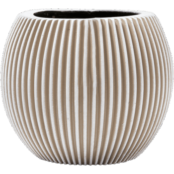 Vaas bol Groove 18x15 ivoor