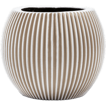 Vaas bol Groove 22x18 ivoor
