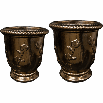 Vase set of 2 Novell gold D41 H45