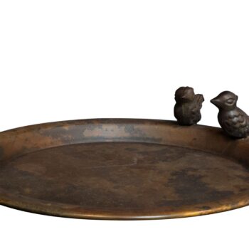 Bird water bowl Bird patina D26 H6