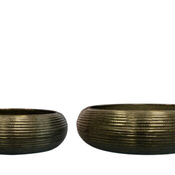 Bowl set of 2 Elise green D48 H13