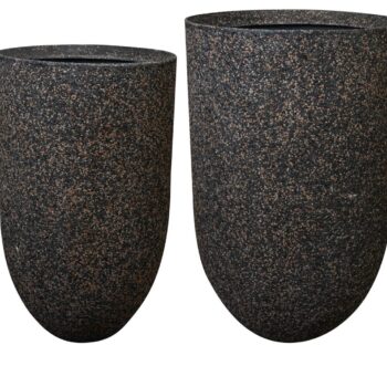 Vase set of 2 Ravi coffee D41 H68