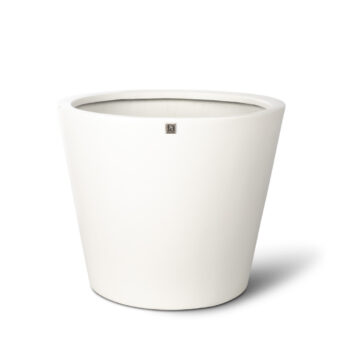 Conical planter, Ø 50 cm, height 40 cm, traffic white RAL 9016