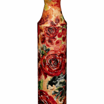 Bottle Rose rouge D18 H90