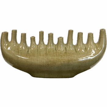 Vase Nine olive green D43x14 H20