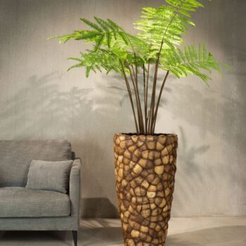 Coconut floor vase, Ø 46.5 cm, height 90 cm