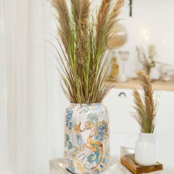 Cobalt Jungle planter, Ø 30 cm, height 43 cm, multicolor