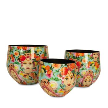 Blooming Namaste table jar, Ø 23 cm, height 22 cm, multicolor