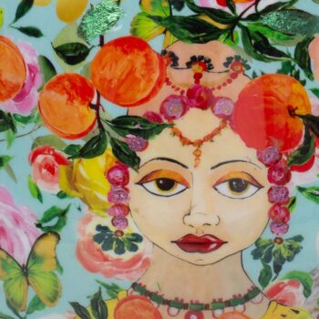 Blooming Namaste table jar, set of 3, Ø 31/27/23 cm, height 29/25.5/22 cm