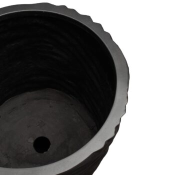 Curved River floor vase, Ø 40 cm, height 75 cm, black iron